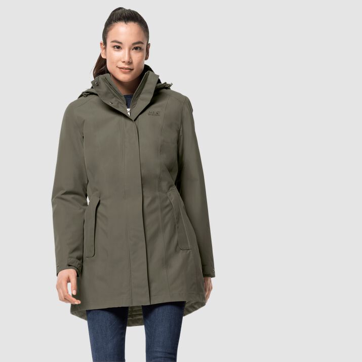 Abrigos Invierno Jack Wolfskin Madison Avenue Mujer Verdes Oscuro Mexico-2389161